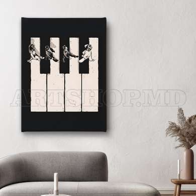 Poster - The Beatles, 30 x 45 см, Panza pe cadru, Persoane Celebre