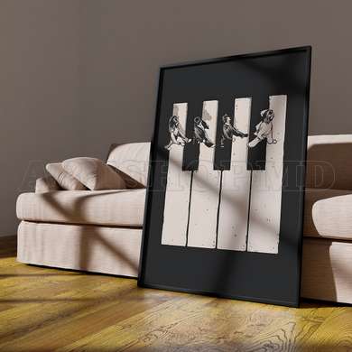 Poster - The Beatles, 30 x 45 см, Canvas on frame, Famous People