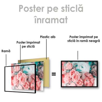 Poster - Buchet delicat de flori, 45 x 30 см, Panza pe cadru, Flori