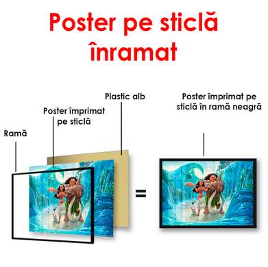 Poster - Eroii Disney, 90 x 60 см, Poster înrămat, Pentru Copii