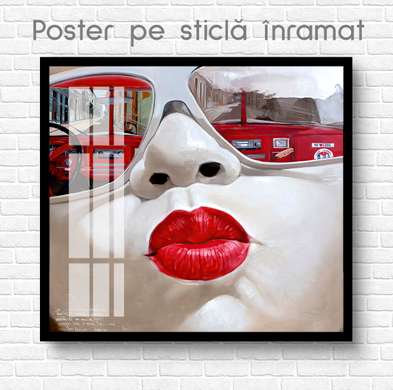 Poster, Sărutul, Panza pe cadru