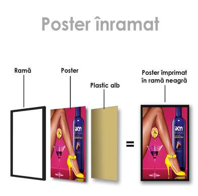 Постер - Яркий постер, 60 x 90 см, Постер на Стекле в раме