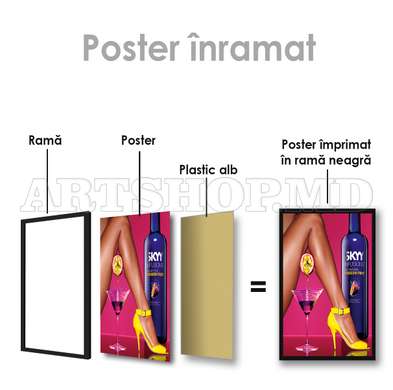 Poster - Poster aprins, 30 x 45 см, Panza pe cadru, Diverse