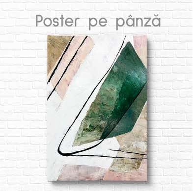 Постер - Половинки, 60 x 90 см, Постер на Стекле в раме, Абстракция