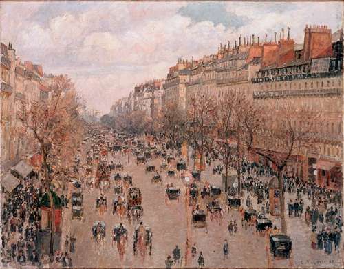 Poster - Painting - street of Paris, 45 x 30 см, Canvas on frame, Art
