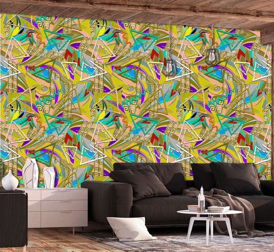 Wall Mural - Versace logo on a multi-colored background