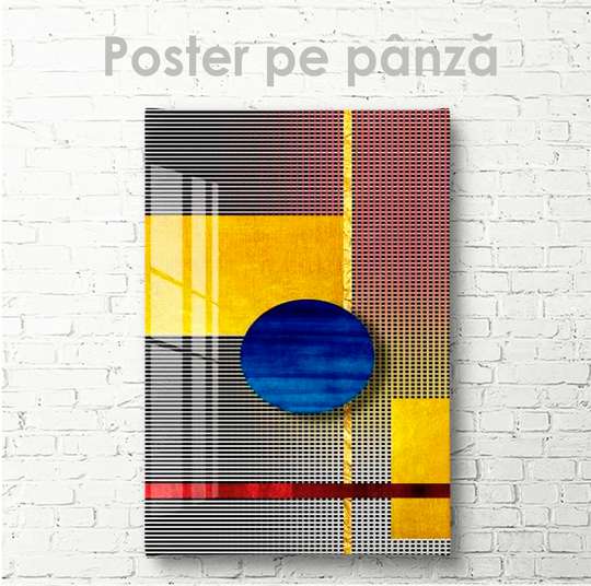 Постер - Современная яркая абстракция, 30 x 45 см, Холст на подрамнике, Абстракция