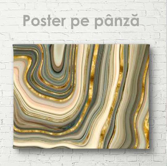 Poster - Liquid pattern, 60 x 30 см, Canvas on frame, Abstract