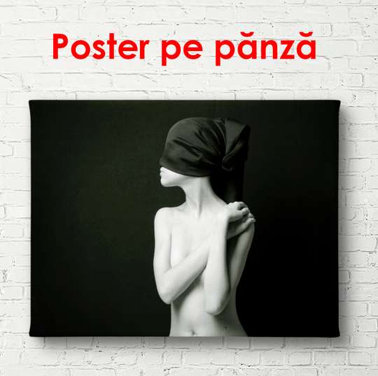 Poster - Tăcere, 90 x 60 см, Poster înrămat, Alb Negru