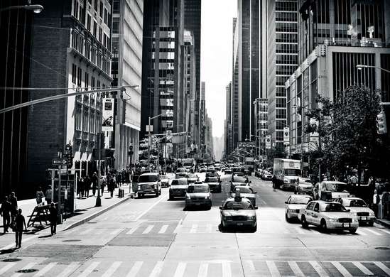 Фотообои - Черно белые улицы Америки.