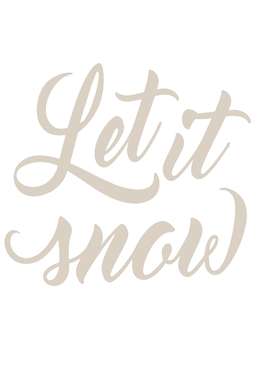 Poster - Let it snow, 40 x 60 см, Framed poster on glass