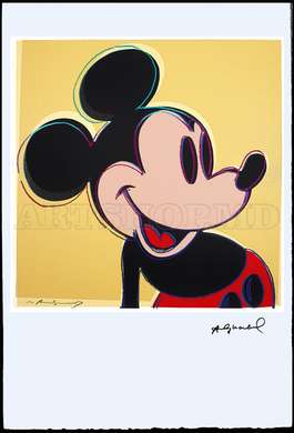 Poster - Portrait of Mickey Mouse, 30 x 45 см, Canvas on frame, For Kids