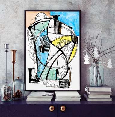 Poster - Fantasy game, 60 x 90 см, Framed poster on glass, Abstract