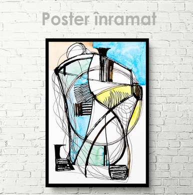Poster - Fantasy game, 60 x 90 см, Framed poster on glass, Abstract