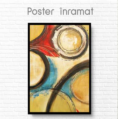 Poster - Half, 60 x 90 см, Framed poster on glass, Abstract