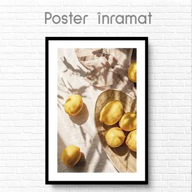Постер - Лимоны, 30 x 45 см, Холст на подрамнике