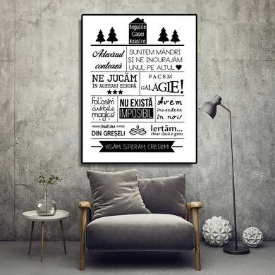 Poster - Truth Matters, 60 x 90 см, Framed poster on glass, Quotes