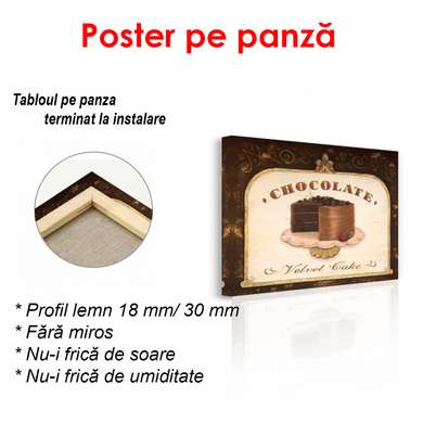 Poster - Tortul de ciocolată pe masa, 90 x 60 см, Poster înrămat, Provence