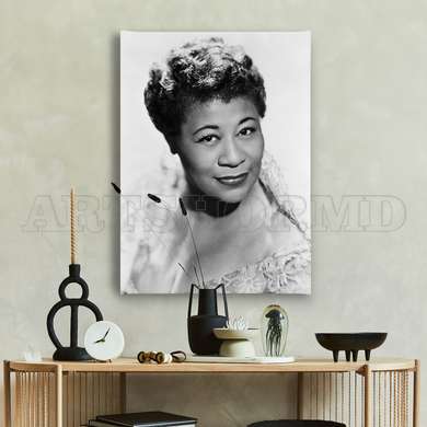 Poster - Ella Fitzgerald, 30 x 45 см, Panza pe cadru, Persoane Celebre