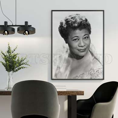 Poster - Ella Fitzgerald, 30 x 45 см, Panza pe cadru, Persoane Celebre