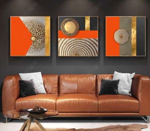 Poster - Abstraction with circles, 80 x 80 см, Framed poster on glass, Sets