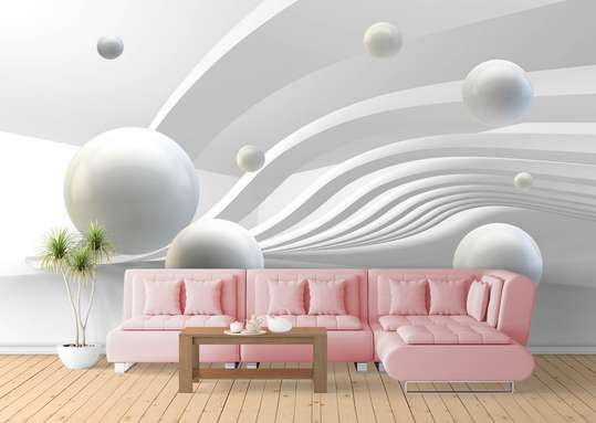 3D Wallpaper - Pearls on a 3D background.