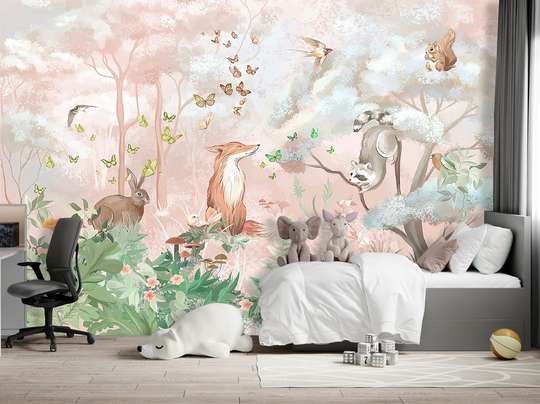 Nursery Wall Mural - Fox and animals in the forest world