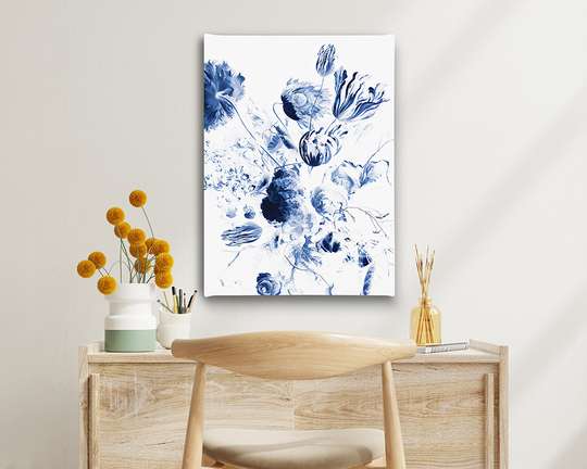 Poster, Floricele albastre, 30 x 45 см, Panza pe cadru