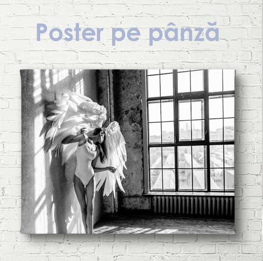 Poster - Angel in the ballet hall, 45 x 30 см, Canvas on frame