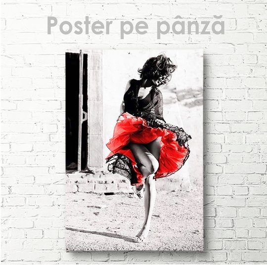 Poster, Fusta rosie, 30 x 45 см, Panza pe cadru