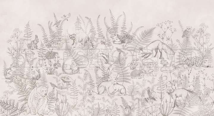 Wall mural - Animal sketch