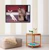 Poster, cat and dog, 45 x 30 см, Canvas on frame, Animals