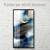 Poster - Luna pe un fundal abstract, 30 x 60 см, Panza pe cadru, Abstracție