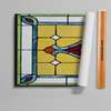 Window Privacy Film, Decorative stained glass multicolored geometry, 60 x 90cm, Transparent