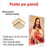 Poster - Heart of Jesus Christ, 60 x 90 см, Framed poster on glass, Religion