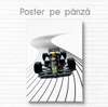 Poster - Formula 1 pe pista dungată, 30 x 45 см, Panza pe cadru