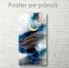 Poster - Luna pe un fundal abstract, 30 x 60 см, Panza pe cadru, Abstracție