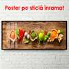 Poster - A set of bright and fragrant spices, 150 x 50 см, Framed poster on glass, Food and Drinks