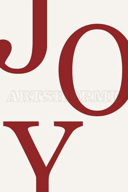 Poster - Joy, 60 x 90 см, Poster inramat pe sticla, Citate