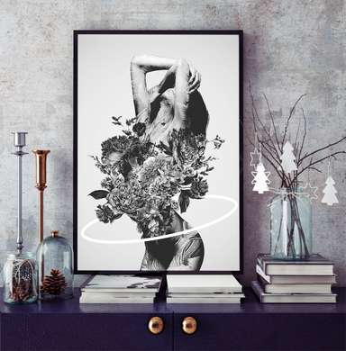 Постер - Цветы души, 60 x 90 см, Постер на Стекле в раме