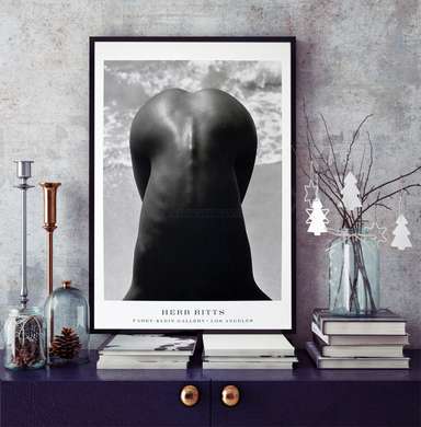 Постер - Женская спина, 30 x 45 см, Холст на подрамнике, Ню