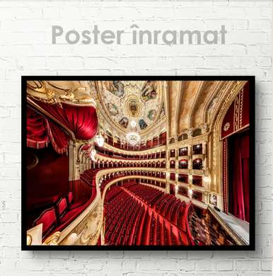 Poster - Teatrul Mare, 90 x 60 см, Poster inramat pe sticla