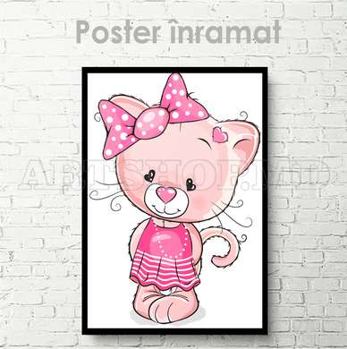 Poster - Cute kitty, 30 x 45 см, Canvas on frame, For Kids