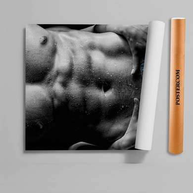 Stickere 3D pentru uși, Frumusețea corpului masculin, 60 x 90cm, Autocolant pentru Usi