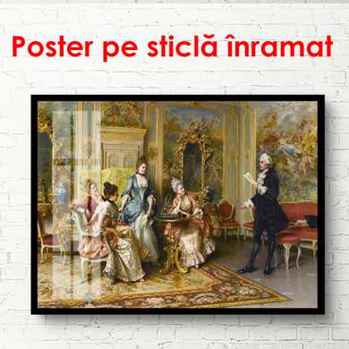 Постер - Винтажный портрет, 45 x 30 см, Холст на подрамнике, Разные