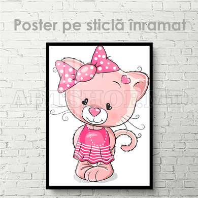 Poster - Cute kitty, 30 x 45 см, Canvas on frame, For Kids