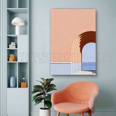 Poster - Minimalist architecture, 60 x 90 см, Framed poster on glass, Minimalism