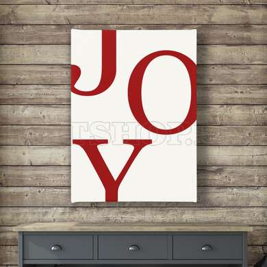 Постер - Joy, 30 x 45 см, Холст на подрамнике, Цитаты