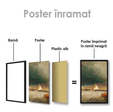 Poster - Marea furioasă, 30 x 45 см, Panza pe cadru, Pictura
