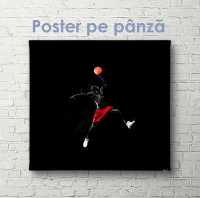 Постер - Баскетбол, 40 x 40 см, Холст на подрамнике